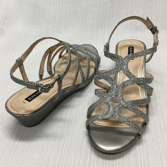 Alex Marie Cute Silver Wedges - Picture 5 of 8